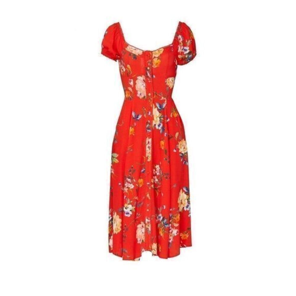 YUMI KIM Mercer Red Floral Street Dress Size XS